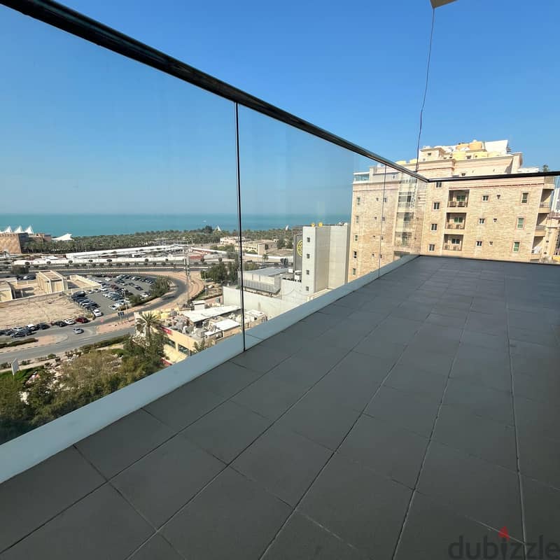 Semi-furnished apartment with balcony for rent in Salmiya 0