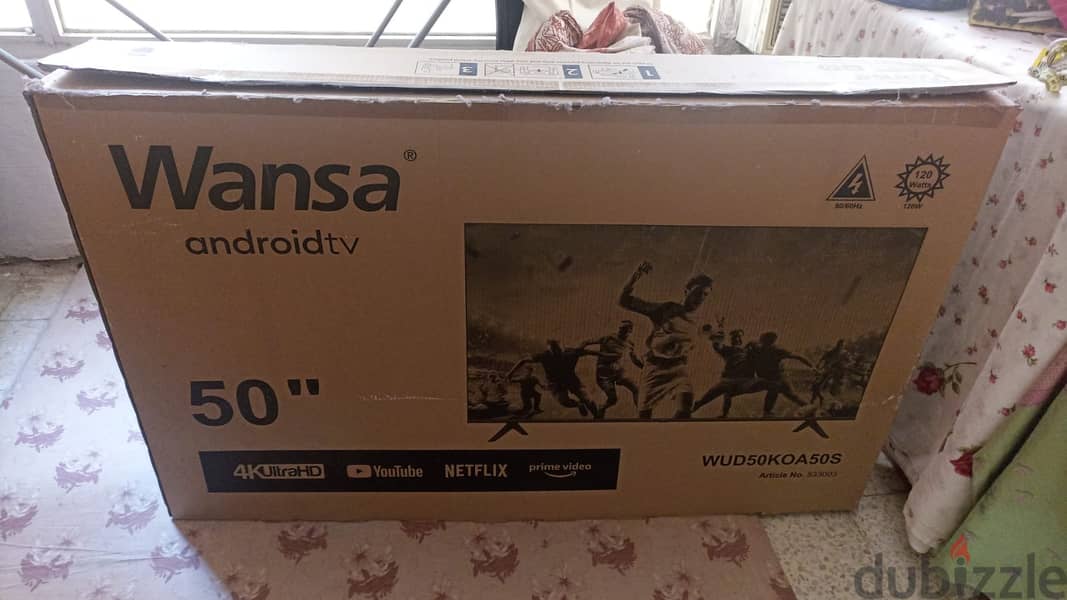 Wansa 50" Android Smart TV – Excellent Condition! 0