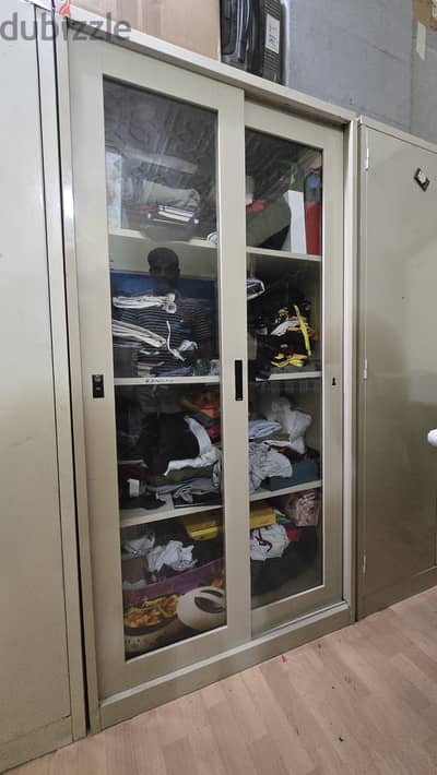 Steel Cupboard with Glass Good Condition (Big)