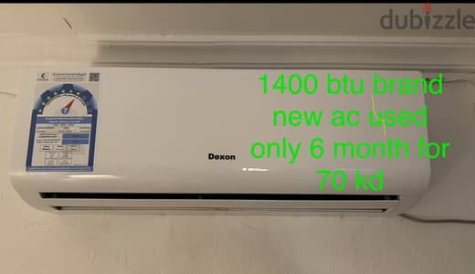 Brand new ac 1400 btu used for 6 months only works a 100% like new