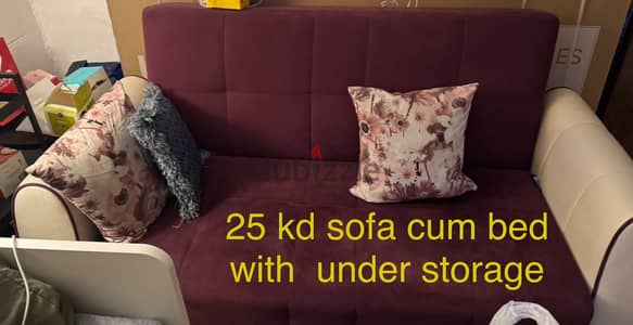 Sofa cum bed for sale decent condition with under storage