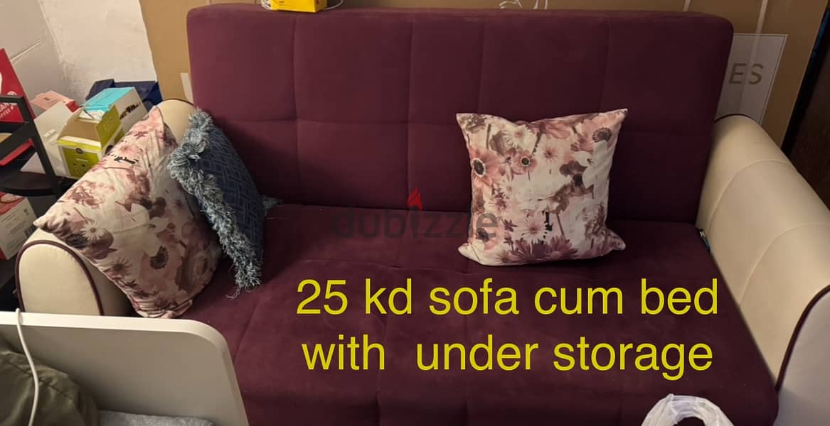 Sofa cum bed for sale decent condition with under storage 0