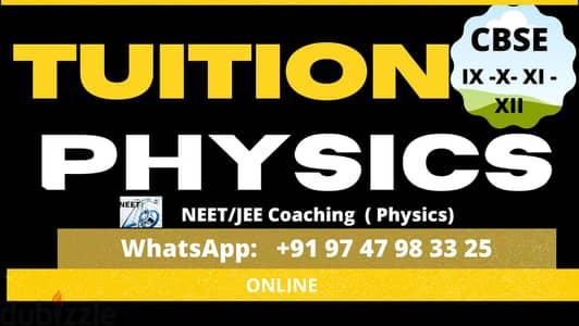 TUITION PHYSICS  CBSE  -(Grds 10, 12)  WhatsApp : +91 9747983325