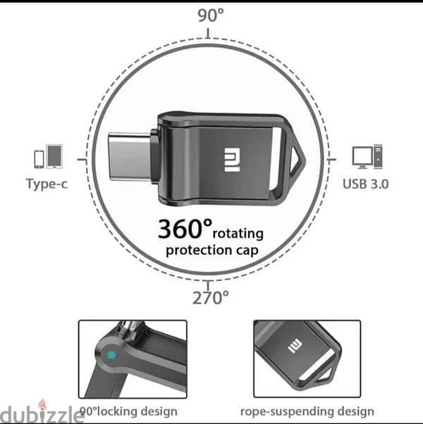 XAOMI USB Flash drive 2TB فلاشة شاومي ٢ تيرا باصغر حجم 4