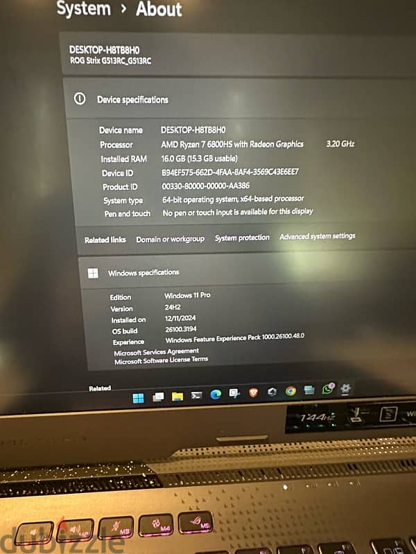 Asus Rog Strix G15 good condition 6