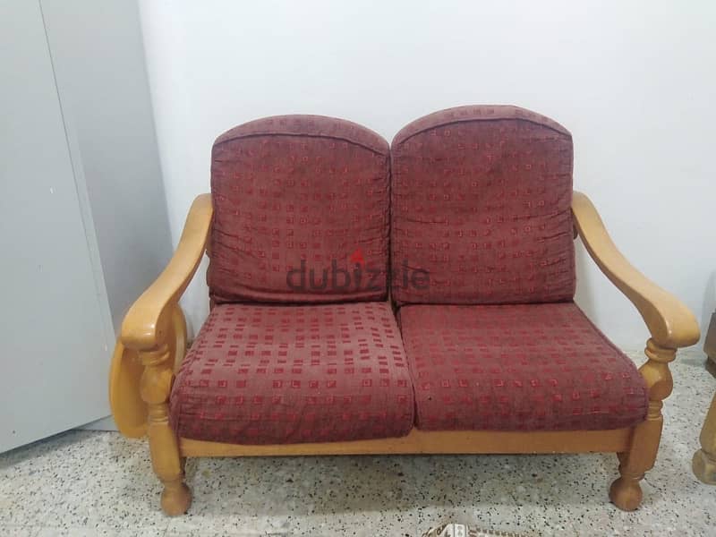 wooden sofa 2 seater 1