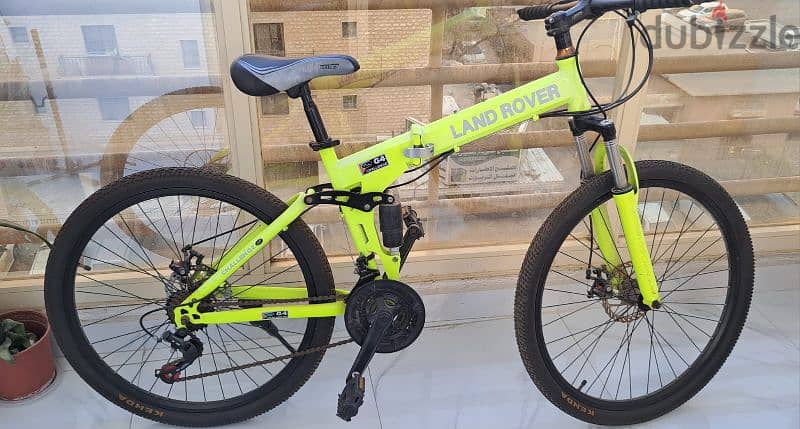 Land Rover G4 Challenge Folding Mountain Bike – Neon Yellow 1