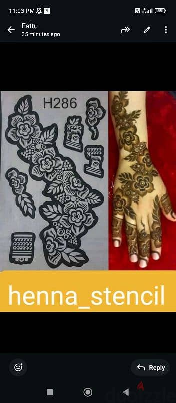 Henna Stencils Available Dm For Price