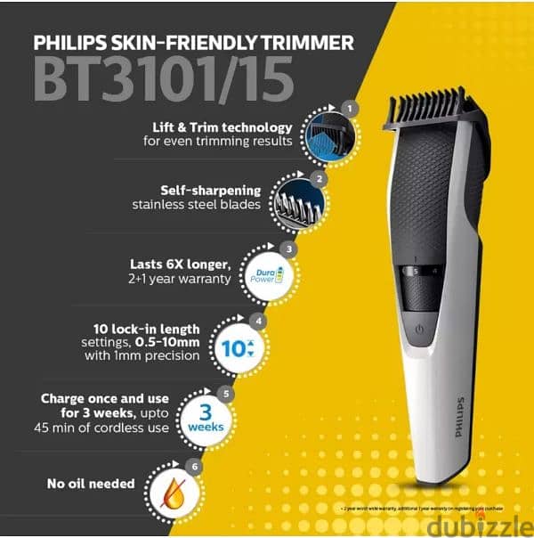 New Original Philips BT 3101/15 Beard Trimmer for sale 8