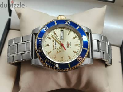 Vintage Citizen Automatic Golden Dial Day/Date Stainless Steel Men's