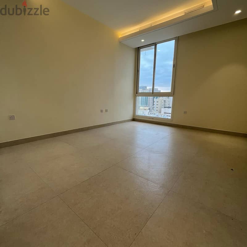 Semi-furnished apartment with a balcony sea view for rent in Salmiya 2