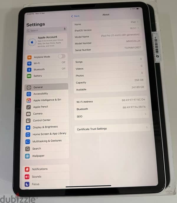 Apple iPad Pro 11” M2 256 GB WiFi Silver Used! 6