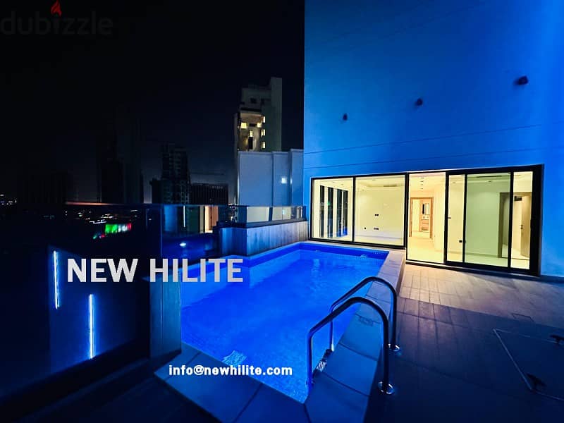 TWO MASTER BEDROOM APARTMENT WITH PRIVATE POOL FOR RENT IN KUWAIT CITY 7