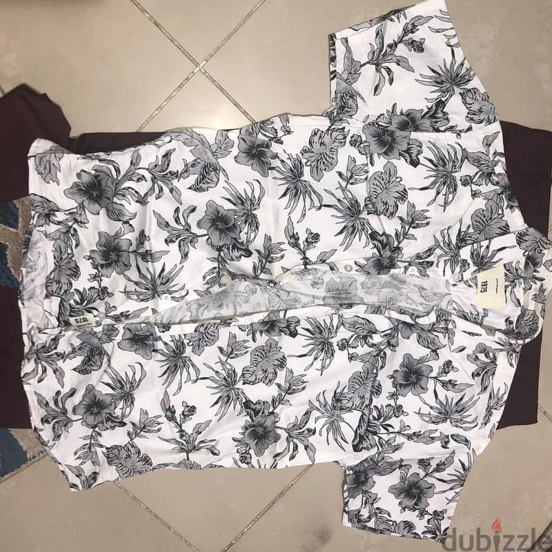 Zara men's Aesthetic floral shirt 4