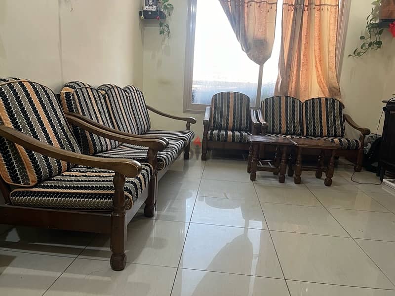 wooden sofa 7 Seater and 3 Small table 3