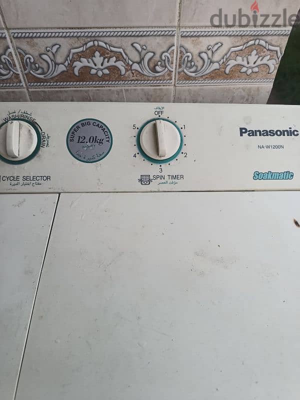 Panasonic washing machine 12 kg, the tub and dryer work well 1