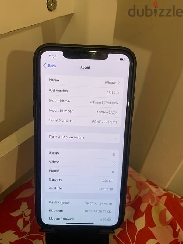 iPhone 11 Pro Max 256gb battery 100% and battery change only 3