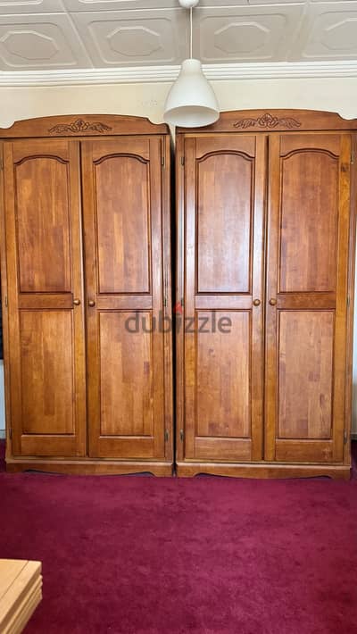 2 wooden cupboards