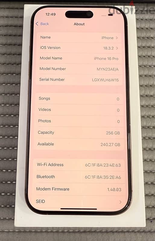 iPhone 16 Pro 5G 256GB Desert titanium Used! 5