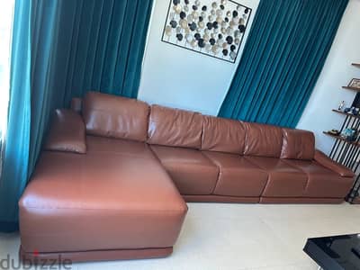 7 seater leather sofa from Homecentre