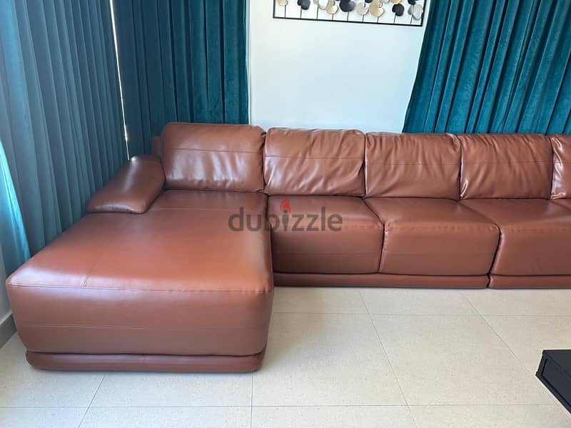 7 seater leather sofa from Homecentre 1