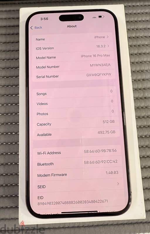 iPhone 16 Pro Max 5G 512 GB Desert titanium Used ! 6