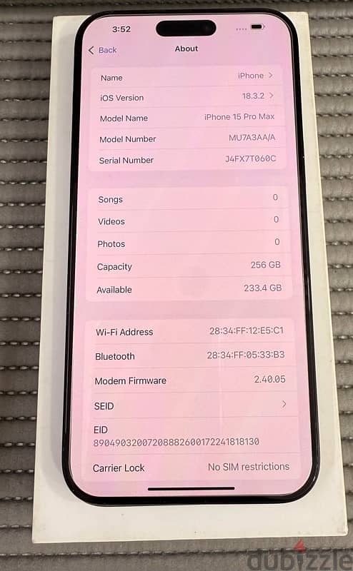 iPhone 15 Pro Max 256 GB Blue titanium Used ! 6