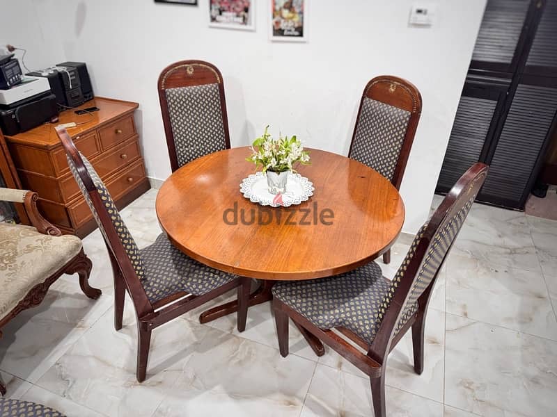 For Sale: Wooden Dining Table & 6 Upholstered Chairs 4