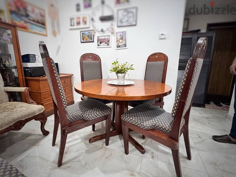 For Sale: Wooden Dining Table & 6 Upholstered Chairs 6