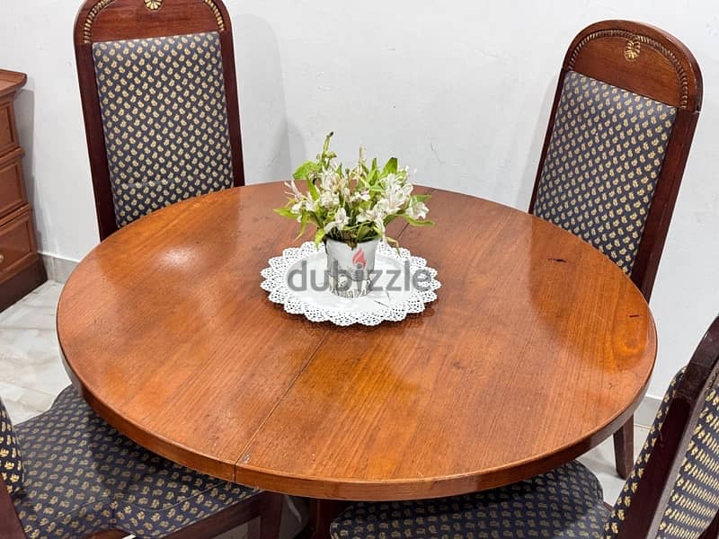 For Sale: Wooden Dining Table & 6 Upholstered Chairs 8