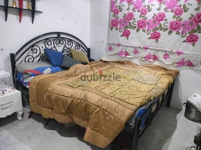 King size Metallic bed  with mattress