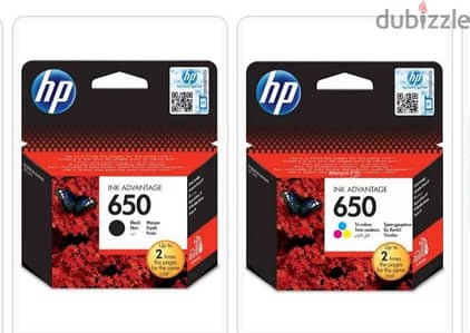 Hp 650 black and color ink available