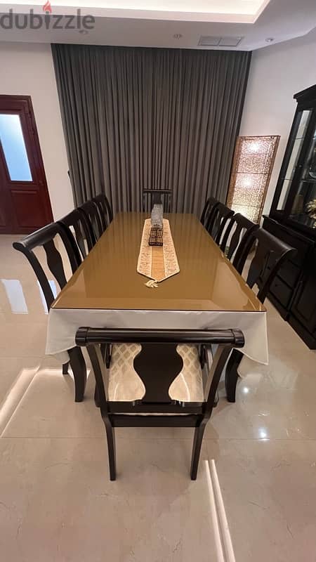 heavy wood dining set for sale 1