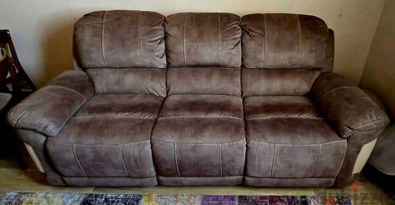 Dawson 3 Seater Fabric Recliner Sofa- 2 Years old, Sparsely Used