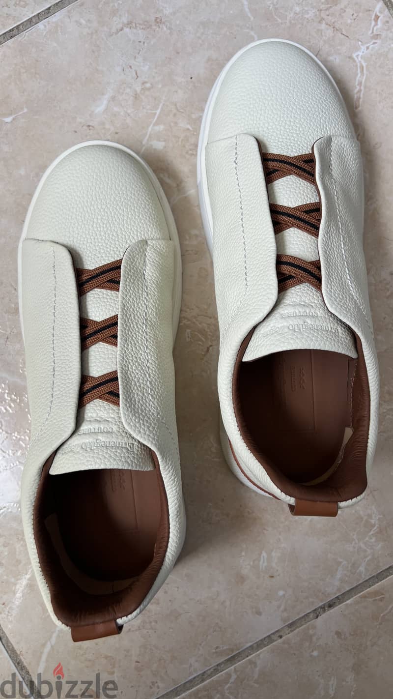 OFF WHITE DEERSKIN SNEAKERS from Ermenegildo Zegna 7