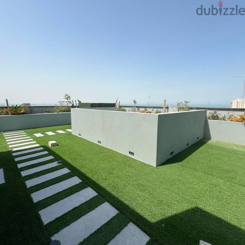 Semi-furnished sea view apartment with one-month free rent in Sharq 9