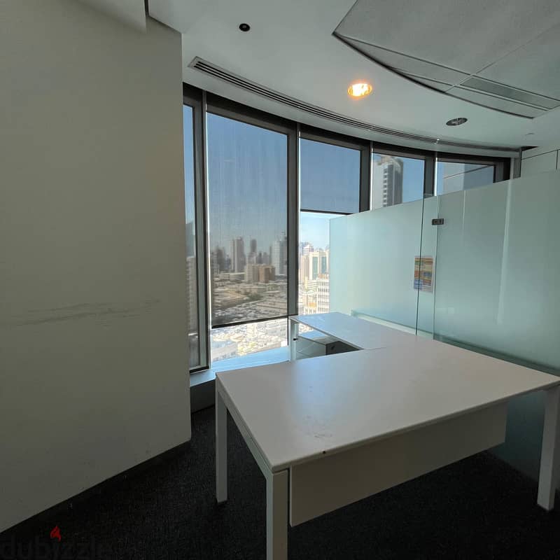 Half a floor of commercial space for rent in sharq Block 7 1