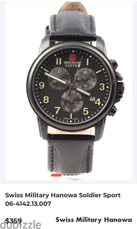 Swiss Military Hanowa no box no paper used half price new 3