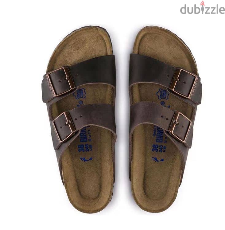 Used Birkenstock Arizona Soft Footbed Full Grain Oiled Leather 45 2