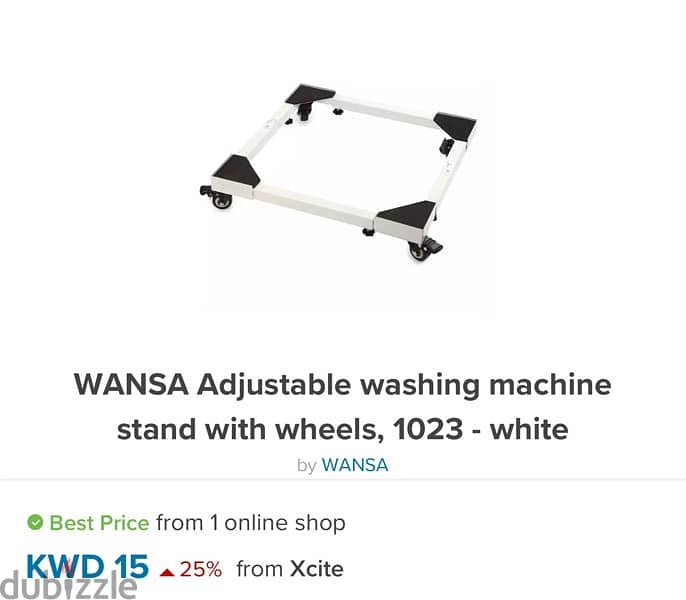 fridge,washing machine or dishwasher adjustable stand with wheels 1