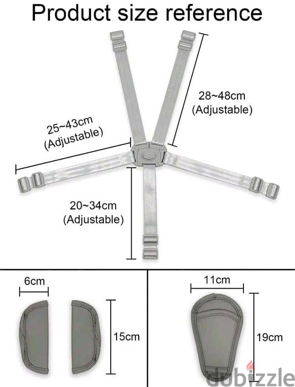 Car seat, baby seat straps 6