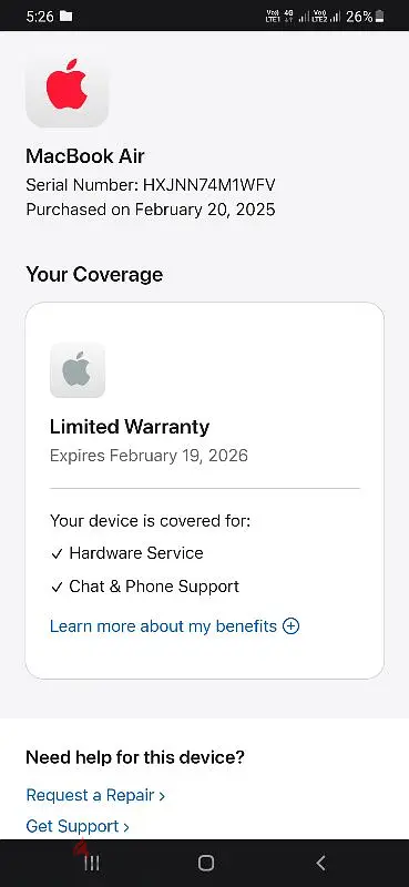 Apple Macbook Air M164217072823811128