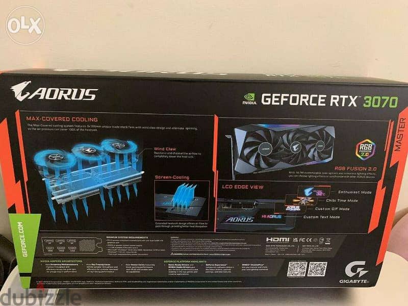 NEW GIGABYTE NVIDIA GeForce RTX 3070 AORUS Master 8 GB LHR 1