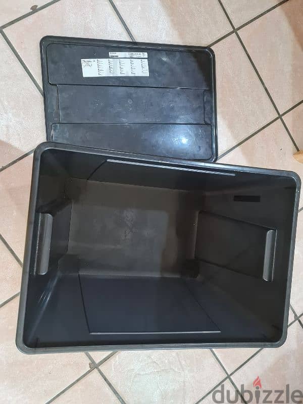 IKEA Storage Box Black with Lid 1