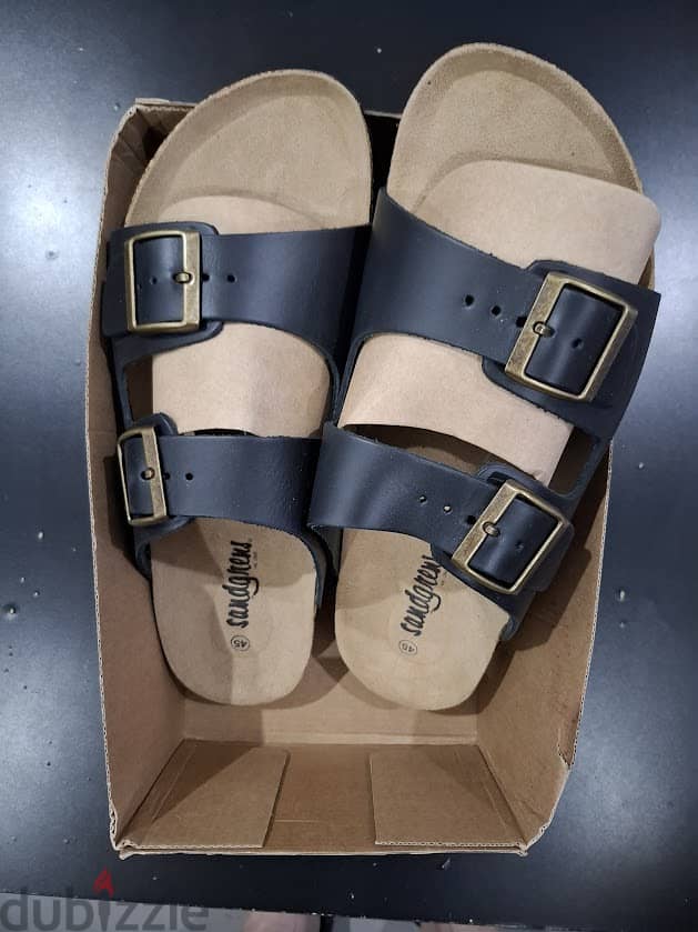 NEW& Unused sandgrens sandals Full grain leather size 45. Equal to 44 2