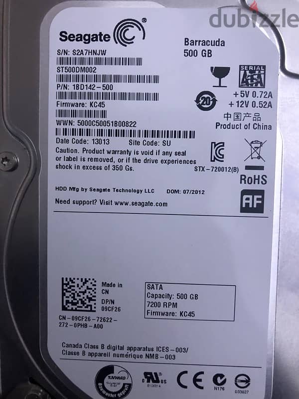 Seagate 500GB HDD 3
