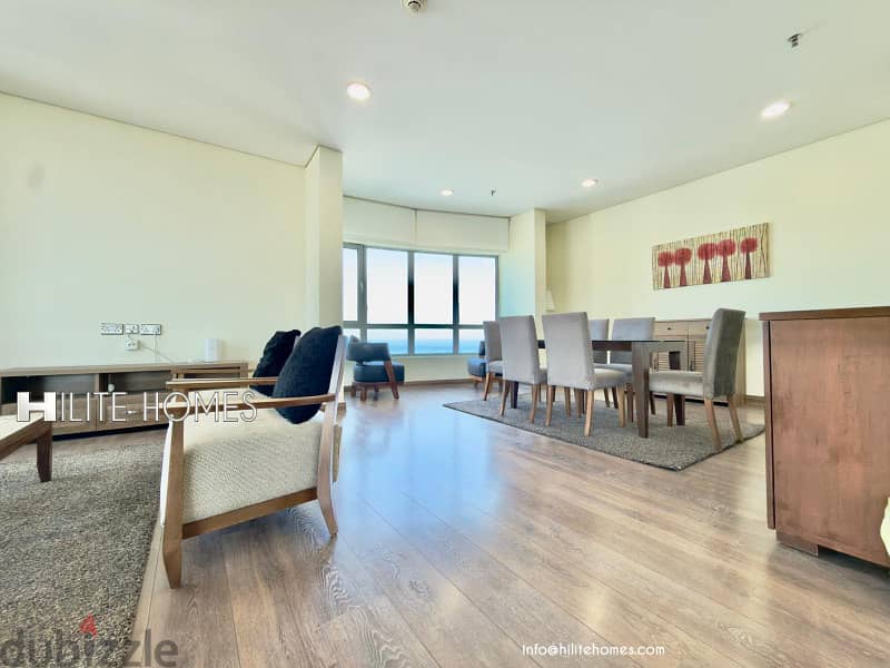 Three Bedroom Seaview Furnished Duplex for rent in Salmiya 3
