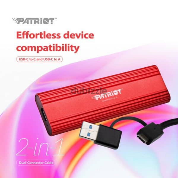 Patriot Transporter Lite SSD 1 TB, Externel SSD, PTPL1TBPEC - Red 5