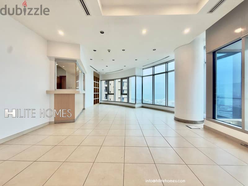 Modern semi furnished apartment with full sea view in Salmiya 8