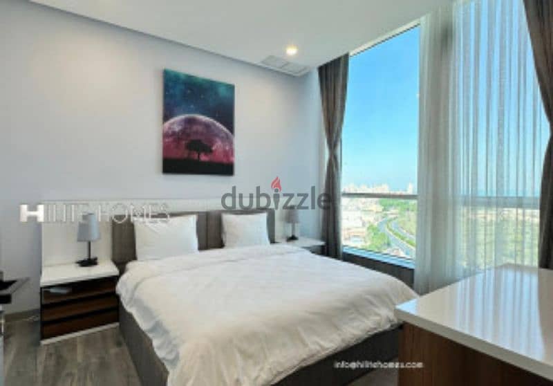 SEA VIEW SEMIFURNISHED TWO BEDROOM APARTMENT FOR RENT IN MAHBOULA 1